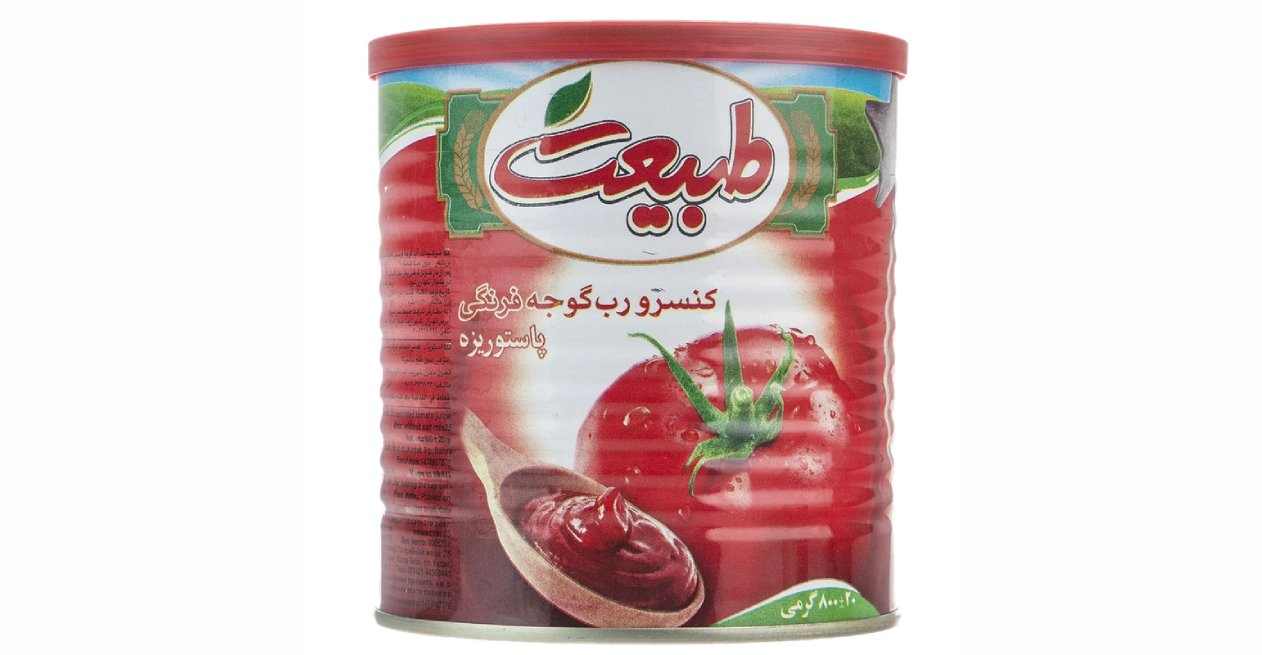 خرید کنسرو رب گوجه فرنگی طبیعت مقدار 800 گرم + قیمت فروش استثنایی